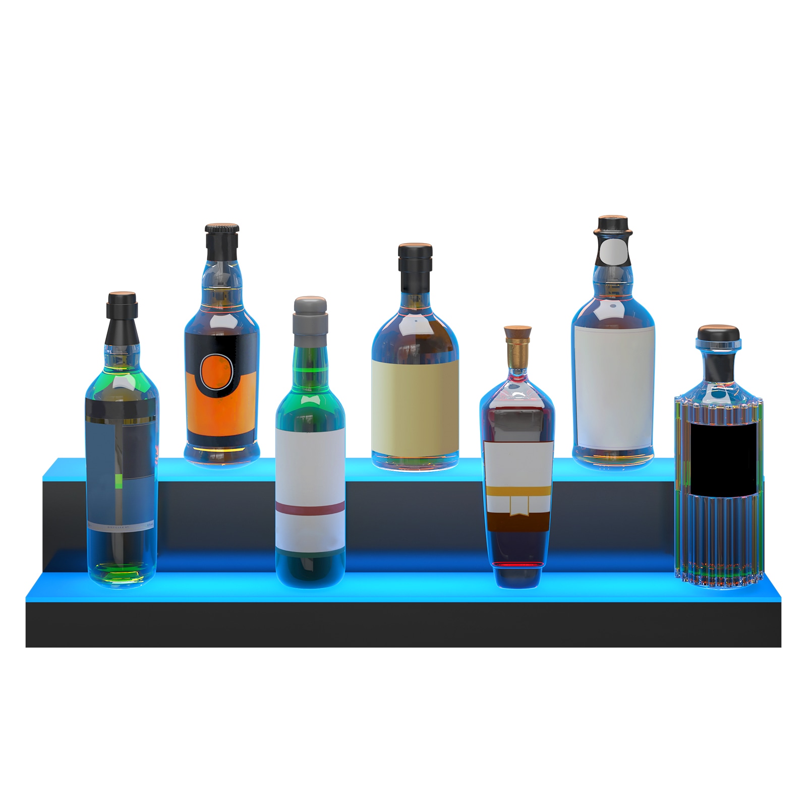 Led Lighted Liquor Bottle Display Shelf For Home Bar With Remote_voghion.com